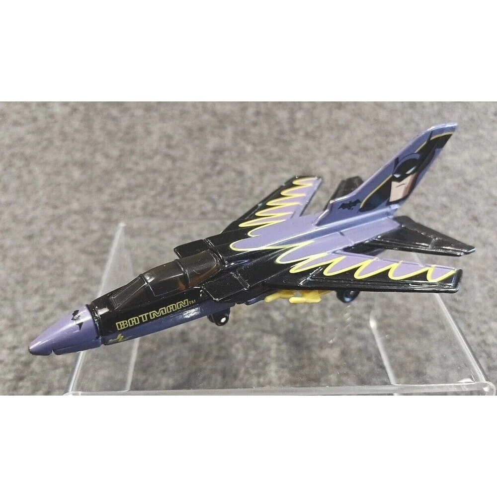 Vintage Matchbox Tornado DC Batman Jet Aircraft Black Purple Die Cast 2000